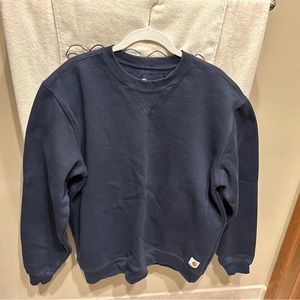 Navy Blue Carhartt Midweight Crewneck Sweatshirt - Size Large